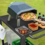 32x20IN Double-Shelves Grill Table, Outdoor Grill Cart for Blackstone Griddle, Movable Pizza Oven Table Cart for Outside Patio, Kitchen Cooking Food Prep Table for Party - Image 5