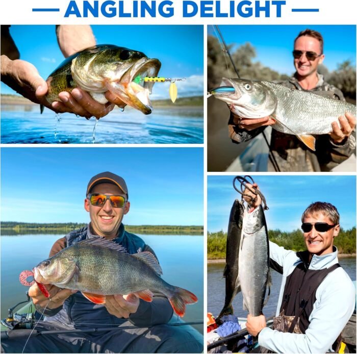 PLUSINNO Fishing Lures, 137Pcs Tackle Box with Tackle Included, Crankbaits, Spoon, Hooks, Weights & Other Accessories, Fishing Bait Lure Gear Kit Gift for Men Bass Freshwater - Image 3