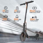 VOLPAM Electric Scooter, 350W/500W Powerful Motor, 8.5"/10" Solid Tires, 19/22Mph, 28/21/12 Miles Range,Dual Braking - Image 3