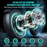 TST Electric Bike for Adults 1500W Peak 20" Fat Tire All-Terrain E-Bike 60/110 Miles 28MPH Electric Dirt Bike for Road Sand Mountain Snow - 48V 15/25AH Battery Powered Electric Motorcycle - Image 3