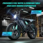 TST Electric Bike for Adults 1500W Peak 20" Fat Tire All-Terrain E-Bike 60/110 Miles 28MPH Electric Dirt Bike for Road Sand Mountain Snow - 48V 15/25AH Battery Powered Electric Motorcycle - Image 8