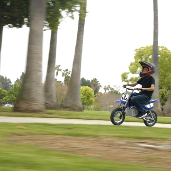 Razor MX350 Dirt Rocket Electric Motocross Bike, Blue, 10-12 inches - Image 8