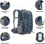 Maelstrom Hiking Backpack,Camping Backpack,40L Waterproof Hiking Daypack with Rain Cover,Lightweight Travel Backpack,Blue - Image 4