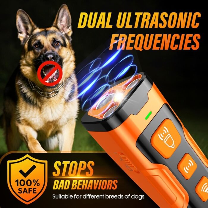 Dog Bark Deterrent Device, 3X Ultrasonic Anti Barking, 6 Training Modes 23 FT Range Barks No More Indoors Outdoors Behavior Correct Safe & Humane Rechargeable Compact Bark Control for Dogs - Image 5