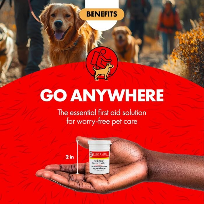Miracle Care Kwik Stop Styptic Powder For Dogs, Cats and Birds, 0.5 Ounce, Fast Acting Blood Stop Powder with Pain Relieving Benzocaine - Image 8