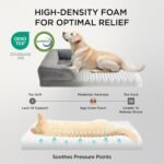 Bedsure Orthopedic Dog Beds Large Sized Dog - Washable Large Dog Cat Bed Waterproof, Comfort Dogs Couch Sofa with Washable Removable Cover, Pet Bed with Nonskid Bottom, Grey, 35" - Image 4