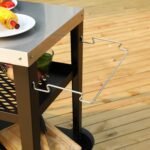 Royal Gourmet PC3404S Rolling Dining Table with Trash Bag Holder, Outdoor Garden Patio BBQ Kitchen Food Prep Table Cart, 34"L x 20"W Stainless Steel Tabletop, Silver & Black - Image 8