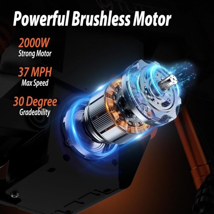 Electric Dirt Bike Teens Adults Electric Bike 48V 21AH Removable Battery with Hydraulic Brakes (21AH Dirt Bike) - Image 3