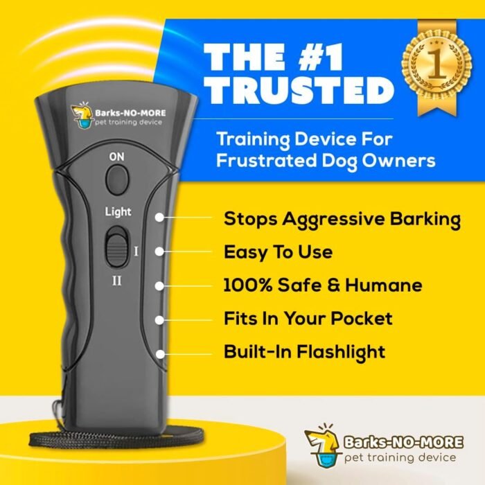 Generic Barks No More Dog Training Device & Bark Deterrent - Stop Barking Without Hurting Your Pet - Just Point & Press!, Black - Image 3