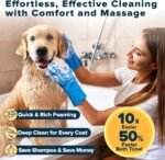 6PCS Pet Grooming Kit for Dogs,Cats and Horses | Dog Washing Gloves | Dog Bath Brush | Dog Bath Gloves | Dog Shampoo Brush | Pet Grooming Gloves | Dog Bath Supplies (Navy Blue) - Image 3