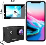 Action Camera 1080P 30fps Sports Camera 40m/131ft Underwater Waterproof with 2 Batteries and Multi-Function Accessory - Image 7