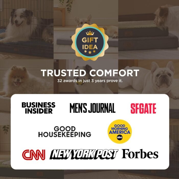 Bedsure Dog Beds Large Sized Dog - Orthopedic Flat Pet Beds with Removable Washable Cover, Egg Crate Foam Puppy Mat, Suitable for Pet Up to 65 lbs - Image 3