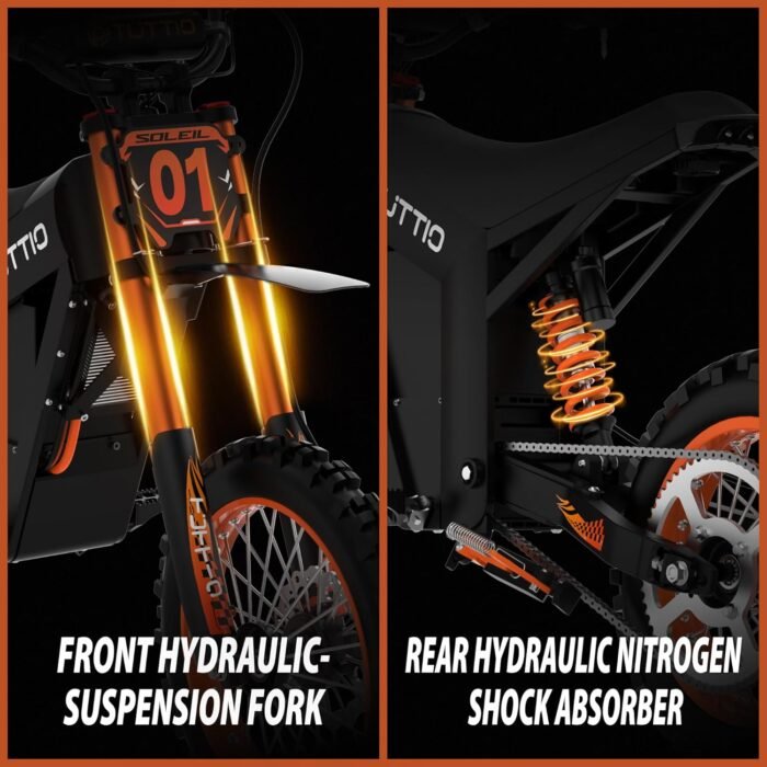 Electric Dirt Bike Teens Adults Electric Bike 48V 21AH Removable Battery with Hydraulic Brakes (21AH Dirt Bike) - Image 6