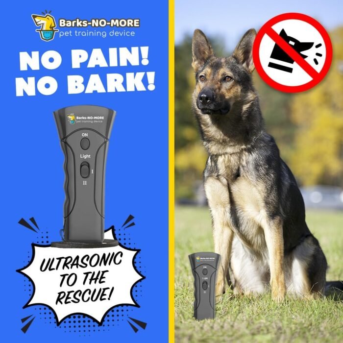 Generic Barks No More Dog Training Device & Bark Deterrent - Stop Barking Without Hurting Your Pet - Just Point & Press!, Black - Image 7