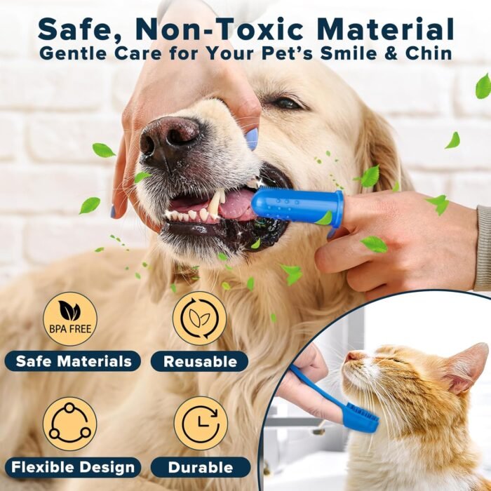 6PCS Pet Grooming Kit for Dogs,Cats and Horses | Dog Washing Gloves | Dog Bath Brush | Dog Bath Gloves | Dog Shampoo Brush | Pet Grooming Gloves | Dog Bath Supplies (Navy Blue) - Image 7