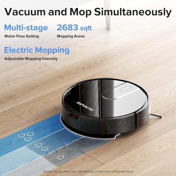 Robot Vacuum Cleaner Robot Vacuum and Mop Combo with 4000Pa Suction, Personalized Cleaning Adjustments, Self-Charging Robotic Vacuum Cleaner, Advanced Obstacle Avoidance - Image 3