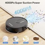 Robot Vacuum Cleaner Robot Vacuum and Mop Combo with 4000Pa Suction, Personalized Cleaning Adjustments, Self-Charging Robotic Vacuum Cleaner, Advanced Obstacle Avoidance - Image 4