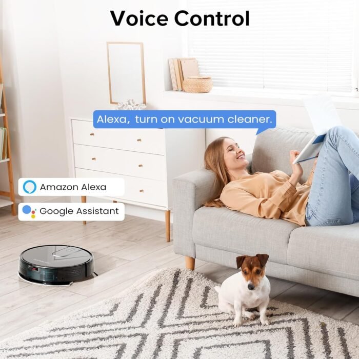 Robot Vacuum Cleaner Robot Vacuum and Mop Combo with 4000Pa Suction, Personalized Cleaning Adjustments, Self-Charging Robotic Vacuum Cleaner, Advanced Obstacle Avoidance - Image 7