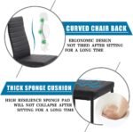 FDW | 5-Piece Dining Table Set | Black | Glass Kitchen Table with 4 Upholstered Chairs and Faux Leather Cushions | Space-Saving and Modern Design | for Dining Room, Easy to Assemble - Image 3