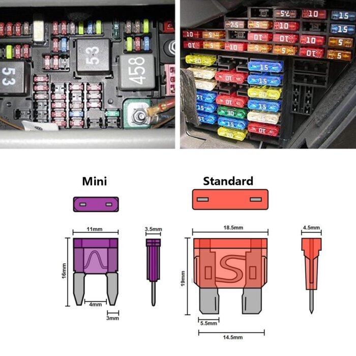 140 Pcs Fuses Automotive Kit - Blade Auto Fuse Assortment Standard and Mini Car Fuse for Marine, RV, Camper, Boat, Truck (5A 7.5A 10A 15A 20A 25A 30AMP/ATC/ATO) - Image 3