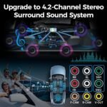 Upgrade Wireless Double Din Car Stereo with Carplay, Android Auto, Bluetooth, 4-Channel RCA, High Power, 2 Subwoofer Ports, 7" HD Capacitive Touchscreen Car Radio, Backup Camera, Audio Receiver - Image 4