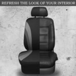 CAR PASS Line Rider Sporty Front Seat Covers,Gray Car Seat Covers Two Front Seats Only, Airbag Compatible,Universal Fit Sedans,Cars,Vans,SUV,Truck(Black and Gray) - Image 4