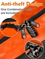 FIVKLEMNZ 21 Cubic Car Rooftop Cargo Carrier Roof Bag Waterproof for All Top of Vehicle with/Without Rack Includes Topper Anti-Slip Mat + Reinforced Straps + 6 Door Hooks + Luggage Lock - Image 3