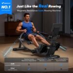 MERACH Sculls Rowing Machines for Home, Magnetic Rowing Machine with 16-Level, Simulate Real Row, Ultra-Quiet Rower, MERACH App and 1000+ Champion Coaching Course & Games - Image 3