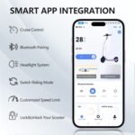 MAXSHOT V7 Electric Scooter for Adults, 350W Motor, 16 MPH, 12 Miles Range, Lightweight Folding Commuter E-Scooter with App Control, Dual Brakes, 8.5″ Solid Tires – Yellow - Image 3