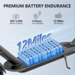 MAXSHOT V7 Electric Scooter for Adults, 350W Motor, 16 MPH, 12 Miles Range, Lightweight Folding Commuter E-Scooter with App Control, Dual Brakes, 8.5″ Solid Tires – Yellow - Image 5