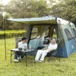 Night Cat 8-Persons Camping Tent: Large Waterproof Instant Cabin Hot Tent with Canopy and Stove Jack for Family Glamping - Image 5