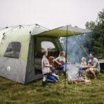 Night Cat 8-Persons Camping Tent: Large Waterproof Instant Cabin Hot Tent with Canopy and Stove Jack for Family Glamping - Image 7