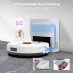 Bagotte Robot Vacuum and Mop, 5000Pa Self Emptying Robotic Vacuum with Mapping,60-Day Hands-Free Cleaning, LiDAR Navigation, No-Go Zones,Wi-Fi/App/Alexa Control, for Pet, Hard Floors, Carpets - Image 3