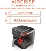 Ninja | Air Fryer | 4-in-1 Pro Air Fry, Roast, Reheat, Dehydrate | 5QT Capacity fits up to 4lbs of French Fries | 400F Max Temp | Nonstick Basket & Crisper Plate | 120V | Grey | AF141 - Image 3