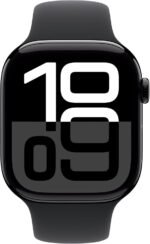 Apple Watch Series 10 [GPS 46mm case] Smartwatch with Jet Black Aluminium Case with Black Sport Band - M/L. Fitness Tracker, ECG App, Always-On Retina Display, Water Resistant - Image 4