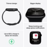 Apple Watch Series 10 [GPS 46mm case] Smartwatch with Jet Black Aluminium Case with Black Sport Band - M/L. Fitness Tracker, ECG App, Always-On Retina Display, Water Resistant - Image 5