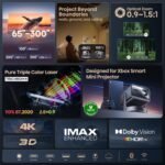Hisense C2 Ultra, Triple Laser Smart Portable Projector, 4K UHD, 3,000 Lumens, 65” – 300”, Dolby Vision, IMAX Enhanced, Sound by JBL, Netflix Included, Designed for Xbox, Optical Zoom - Image 5