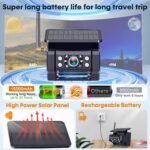 Magnetic Solar Wireless Backup Camera: 7" Portable 1 Min Easy Install Scratch-Proof No Delay Backup Camera for Truck Rechargeable HD 1080P for Trailer Small RV Camper Pemacom P15 - Image 4