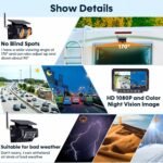 Magnetic Solar Wireless Backup Camera: 7" Portable 1 Min Easy Install Scratch-Proof No Delay Backup Camera for Truck Rechargeable HD 1080P for Trailer Small RV Camper Pemacom P15 - Image 6