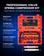 Orion Motor Tech Valve Spring Compressor, 10pcs Valve Spring Removal Tool with Solid C Clamp, 5pcs Collet Pusher Adapters for Motorcycle, ATV, Car, Small Engine Vehicle Equipment - Image 3
