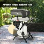 Outdoor Grill Table, Foldable Pizza Oven Stand & Griddle Stand with Garage Rack & Tissue Holder, Folding Outdoor Prep Table for Gathering and Party, 30" x 24", Stainless Steel - Image 5