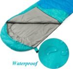 Sleeping Bag - 3 Seasons for Adults Kids Boys Girls Camping Hiking - Warm Cold Weather Lightweight Portable with Compression Bag for Backpacking in Spring, Summer, Fall and Winter - Image 4