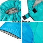Sleeping Bag - 3 Seasons for Adults Kids Boys Girls Camping Hiking - Warm Cold Weather Lightweight Portable with Compression Bag for Backpacking in Spring, Summer, Fall and Winter - Image 5