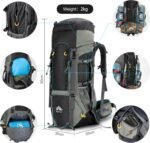 Night Cat Camping Backpacks 90L with Internal Frame Hiking Backpack for Men Women Waterproof Lightweight Breathable Outdoor Mountaineering Traveling - Image 5