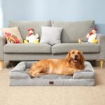 EHEYCIGA Orthopedic Dog Beds for Extra Large Dogs 44x32Inch, Waterproof Memory Foam XL Pet Bed with Sides, Non-Slip and Egg-Crate Foam Big Dog Couch Bed with Washable Removable Cover, Grey - Image 5