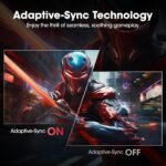 KOORUI Curved 27 Inch Gaming Monitor, Full HD 1080p R1500 180Hz VA Computer Monitor, 99% sRGB, Built-in Adaptive Sync, 1 x Display Port 1.2 & 2 x HDMI 2.0, Eye Care, VESA Compatible, Black 27E6CA - Image 5