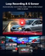 REDTIGER F17 Elite 4K 3 Channel Dash Cam, STARVIS 2 IMX678 & IMX675, 128GB Card, Full Night Color, 4K+2.5K+1080P Front and Rear Inside, Touch Screen, Voice Control, 5GHz WiFi 6, GPS, HDR, Parking Mode - Image 4