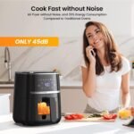 Air Fryer, 5Qt Large Air Fryer Clear Window, One-Touch Screen Digital 8 Cooking Presets, 1500w Power Up to 400℉, Even Heating Dehydration for Crisp, Roast, Bake, Nonstick Cooker Airfryer - Image 4
