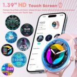 Smart Watches for Women Men, 1.39" HD IPS Touchscreen Smartwatch with 120 Sports Modes, Heart Rate/Sleep Monitor, IP67 Waterproof, Bluetooth Call & Music Control for iPhone/Android (Pink) - Image 4