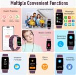 Fitness Tracker with 24/7 Heart Rate,Blood Pressure Sleep Tracking,104 Sports Modes Calories Smart Watch,IP68 Waterproof Step Counter Activity Trackers Pedometer for Android&iPhone Women Men - Image 3